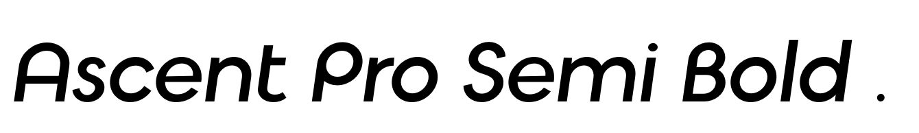 Ascent Pro Semi Bold Italic